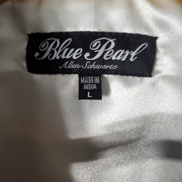 Blue Pearl Leather Motorcycle Jacket - Picture 4 of 6